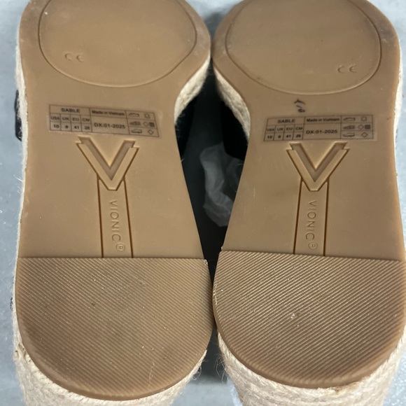 Vionic Sable Women's Platform Supportive Wedge Sandal Black - Size 10 - Picture 8 of 9